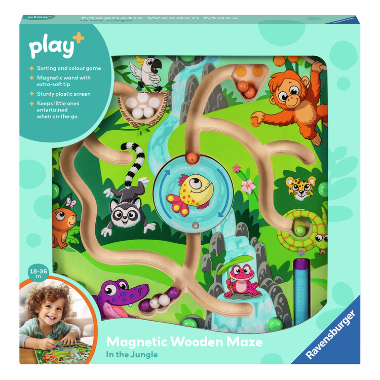 Magnetic Wooden Maze | Jungle - CR Toys