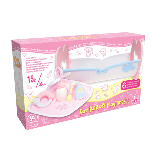 Berenguer Boutique Crib + Accessories For Dolls Up To 16" For Ages 2+