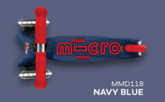 Deluxe Mini Led Micro Scooter |Navy Blue Mmd118 - CR Toys