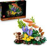 LEGO Botanicals Woodland Mushrooms set 11505 with 806 pieces showing completed build and box