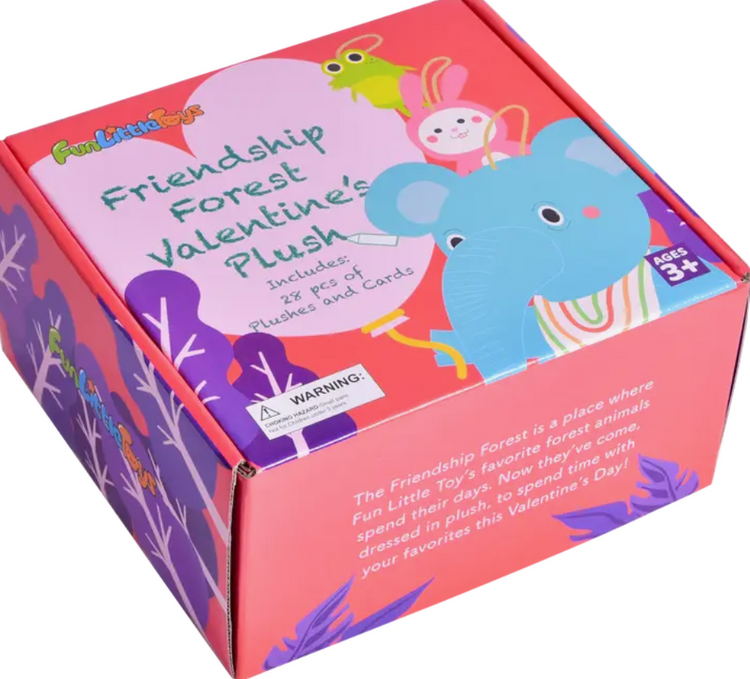 Valentines Friendship Forest Set 28 Stuffed Animals And 28 Cards - 1