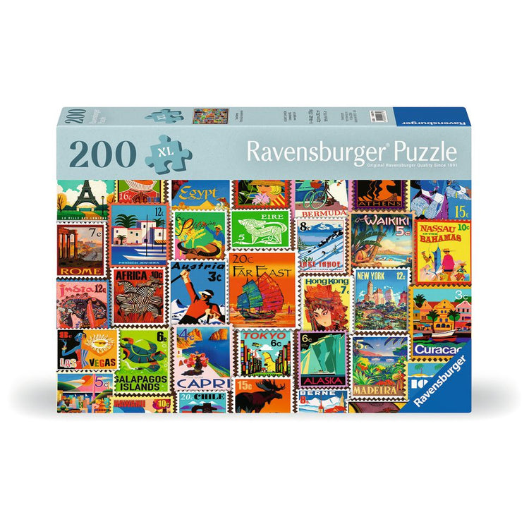Puzzle | Travel Stamps | 200 Pc - CR Toys
