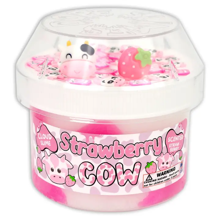 Dope Slime | Strawberry Cow Cloud Textured Slime - 1