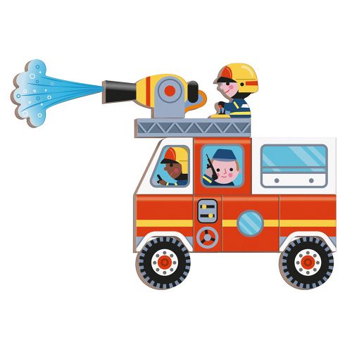 Magneti'Book - Magnetic Fun Firemen Playset