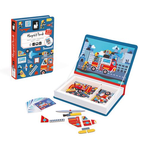 Magneti'Book - Magnetic Fun Firemen Playset