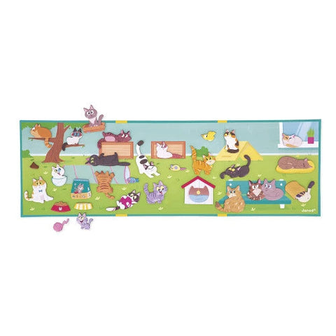 Janod Magneti'Stories The Cats magnetic book set with 20 cat magnets