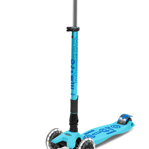 Micro Maxi Foldable LED Scooter | Bright Blue 5-12 Years - 1
