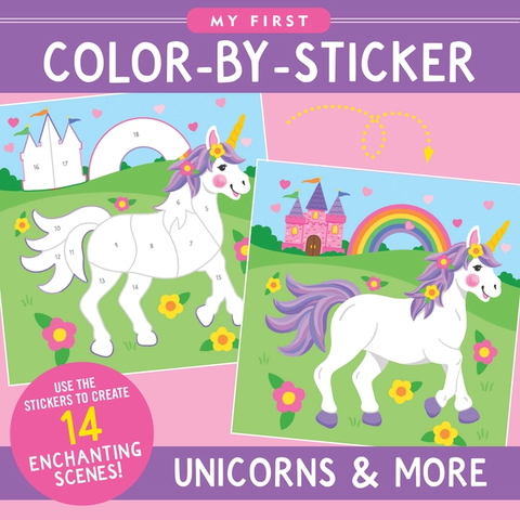 My First Color By Sticker Book |  Unicorns & More