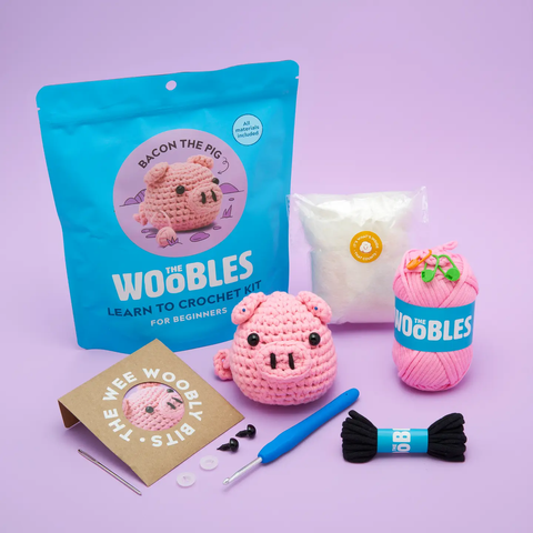 Wobbles Crochet Kit | Bacon the Pig