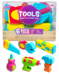 Tub Works | Tools Mold Free Bath Toys | 6 Tools | Ages 6M+ - 1