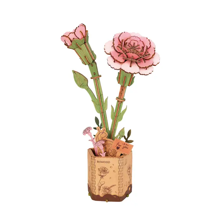 Hands Craft | Wooden Pink Carnation 12+ - CR Toys