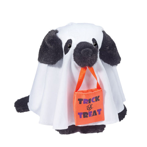 Ghoulie | Black Lab Trick-or-Treating Ghost Plush - 1