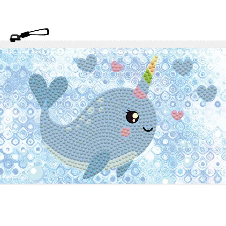 Diamond Dotz Narwhal Love Zipper Pouch - CR Toys