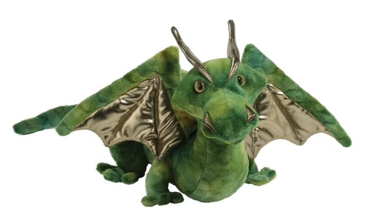 Neo Green Dragon Stuffed Animal - CR Toys