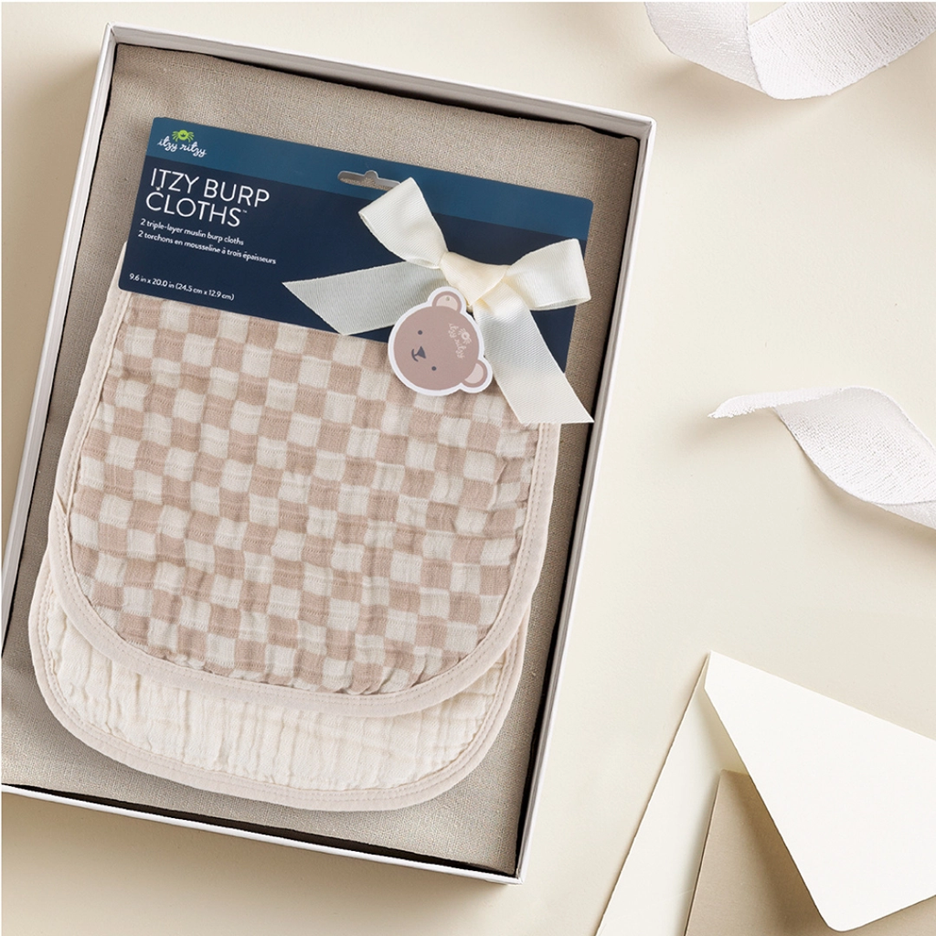Itzy Burp Cloths | Check Yes! 2 Pack - 1