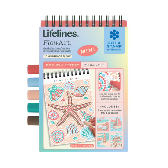 Lifelines | FlowArt Mini | Dot-By-Letter Coastal Calm - 1