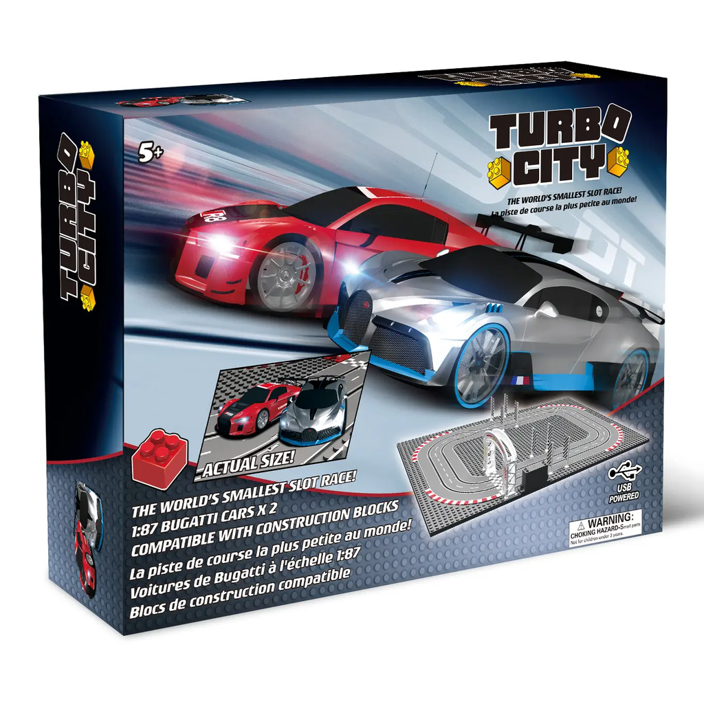 Turbo City Bugatti | Slot Race Cars Track 5+ - 1