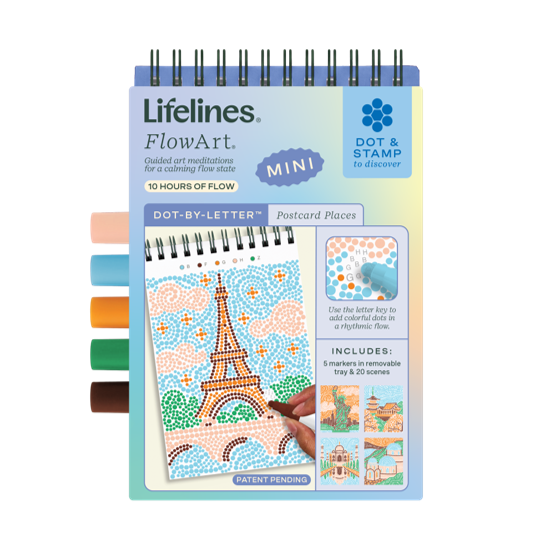 Lifelines | FlowArt Mini | Dot-By-Letter Postcard Places - 1