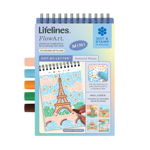 Lifelines | FlowArt Mini | Dot-By-Letter Postcard Places - 1