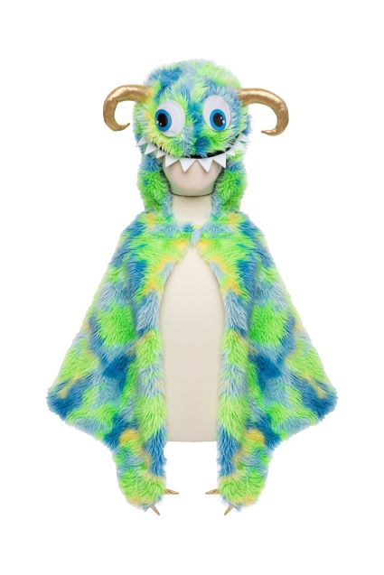 Swampy The Monster Cape, Green/Blue, Size 4-6 54405