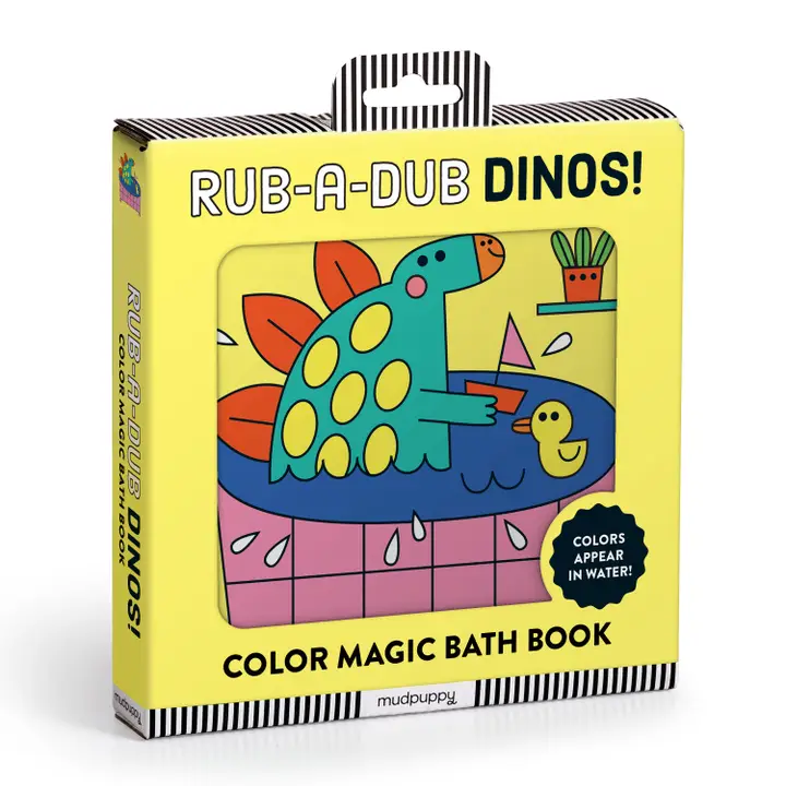 Rub-A-Dub Dinos! Color Magic Bath Book For Ages 1+