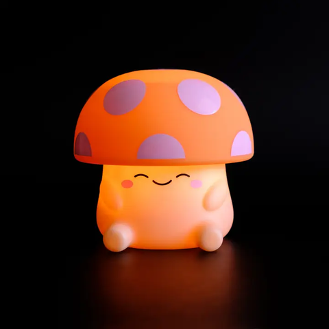 Mushi Ambient Mushroom Night Light | Orange - CR Toys