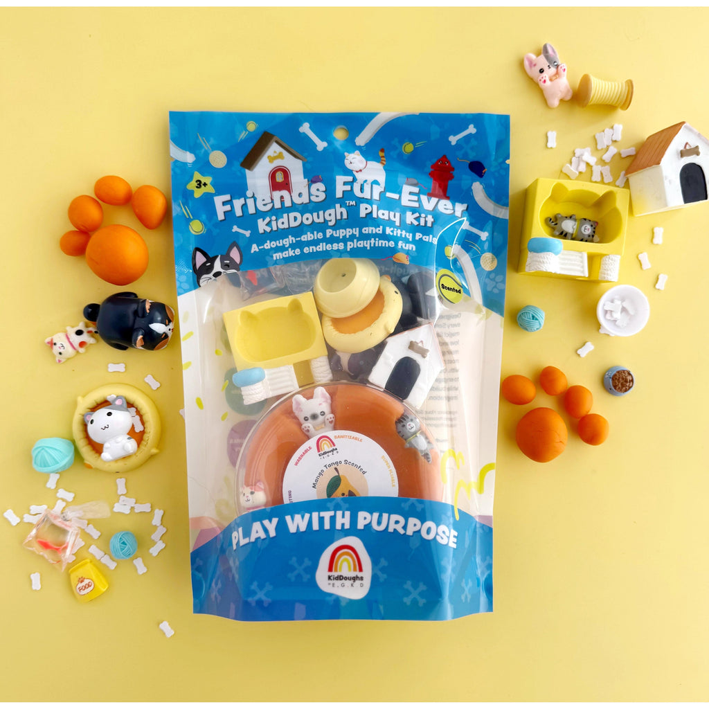 Kiddough Play Kit | Friends Fur-ever Play Kit 3+