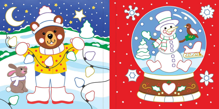 Peter Pauper Press Color By Foil Sticker Book Christmas