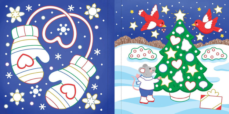 Peter Pauper Press Color By Foil Sticker Book Christmas