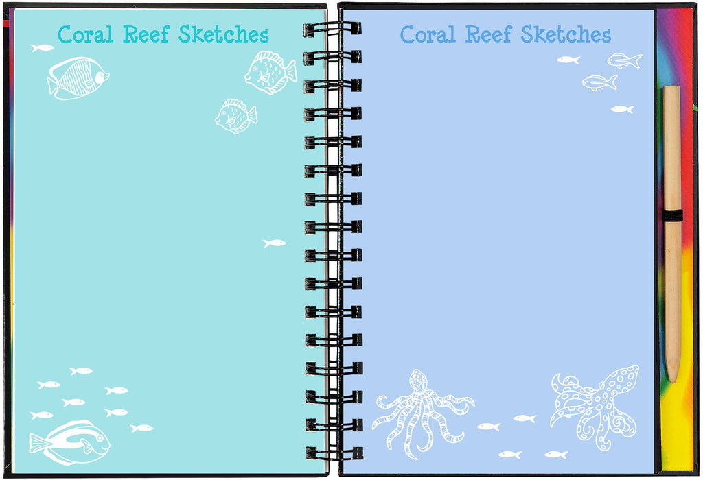 coral reefs scratch and sketch