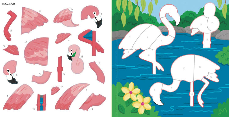 my first color by sticker book at the zoo