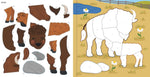 my first color by sticker book at the zoo