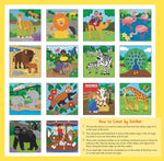 my first color by sticker book at the zoo