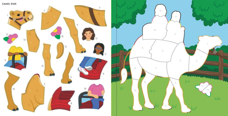 my first color by sticker book at the zoo