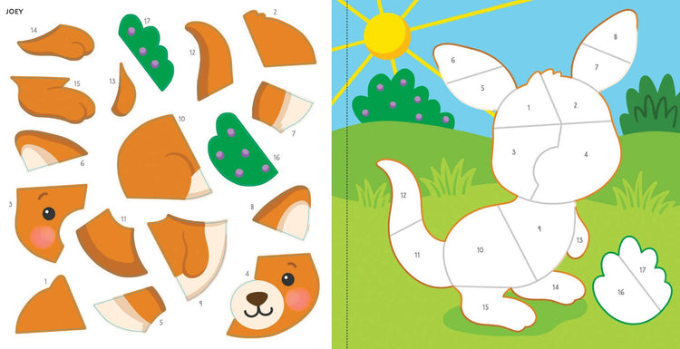 my first color by sticker book baby animals