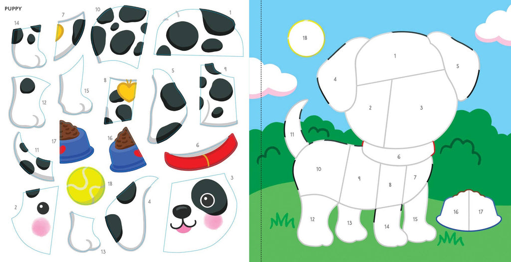 my first color by sticker book baby animals