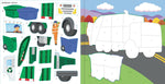 my first color by sticker book cars trucks trains