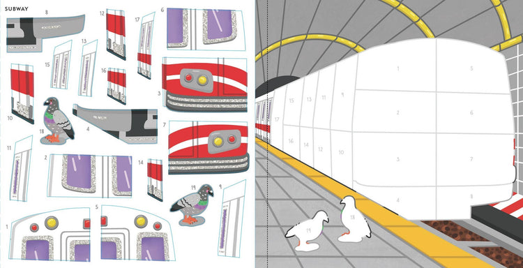 my first color by sticker book cars trucks trains