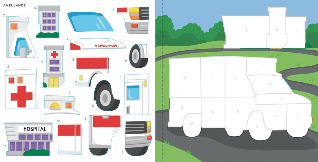 my first color by sticker book cars trucks trains