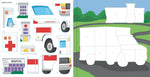 my first color by sticker book cars trucks trains