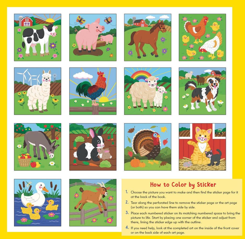 Peter Pauper Press Farm Animals sticker book