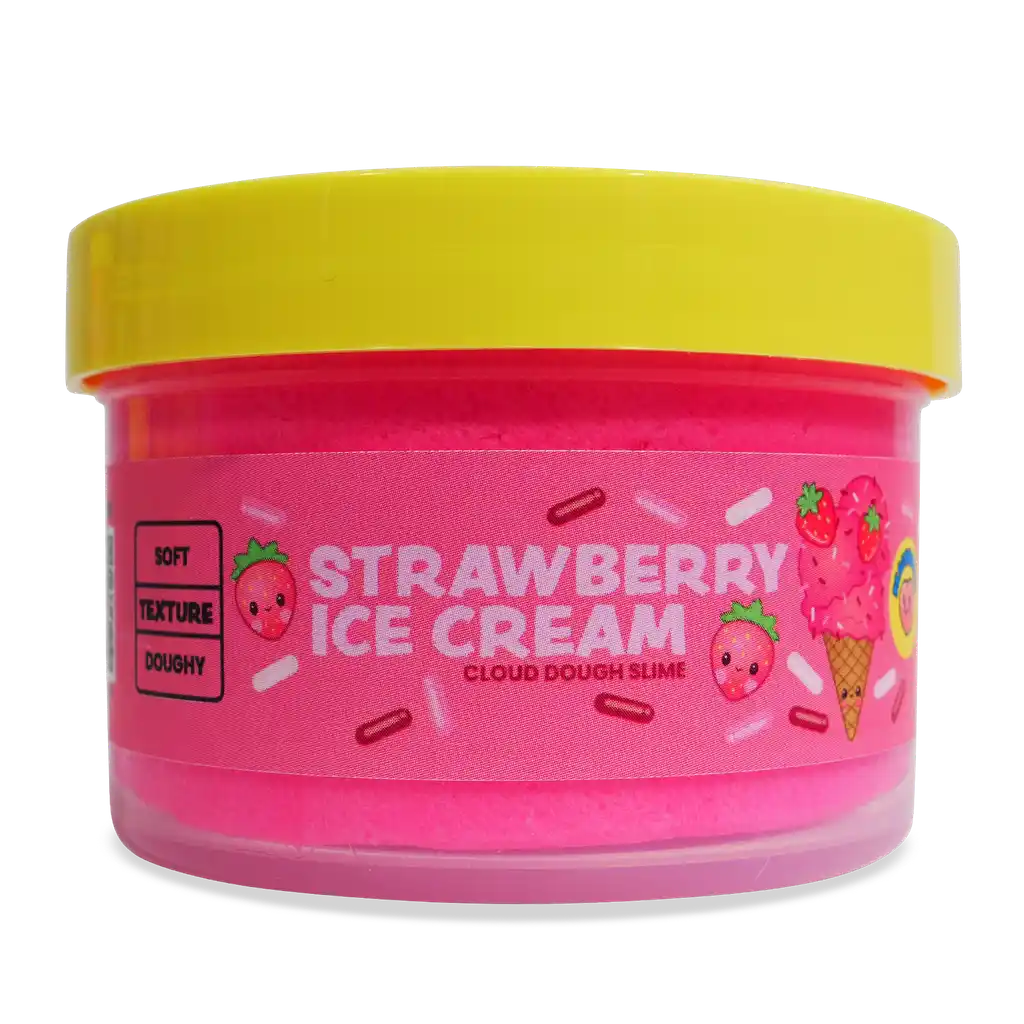 Peachybbies Slime | Strawberry Ice Cream Cloud Dough Slime - 3