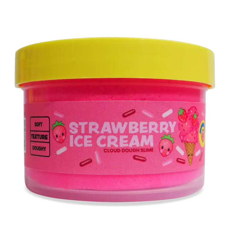 Peachybbies Slime | Strawberry Ice Cream Cloud Dough Slime - 3