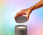 Lifelines Flameless Candle Diffuser- Frosted Glass Black For Ages 10+