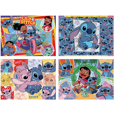 Puzzle | Stitch | 4x100 Pc XXL - CR Toys