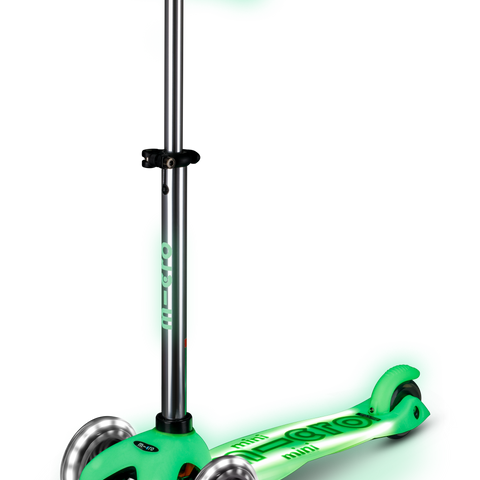 Micro Mini Deluxe Glow Led Plus Scooter - Icy Lime