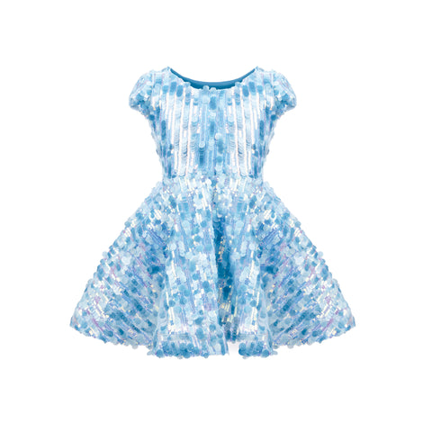 Gown | Sequins Concert Queen Dress | Blue | Size 7-8 - 1