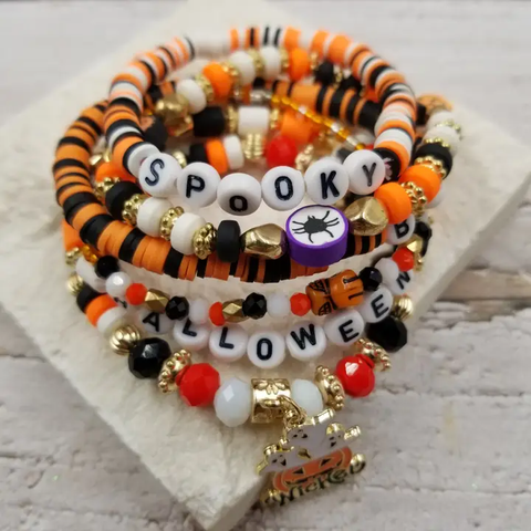 Bracelet Halloween Theme Clay Bracelet Set Of 6 Tw1623-2