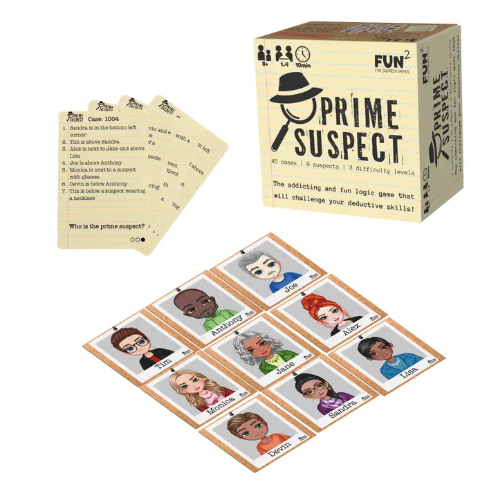 Prime Suspect Deductive reasoning logic game Ages 8+