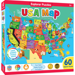 Puzzle | Explorer | USA Map | 60 Piece - CR Toys